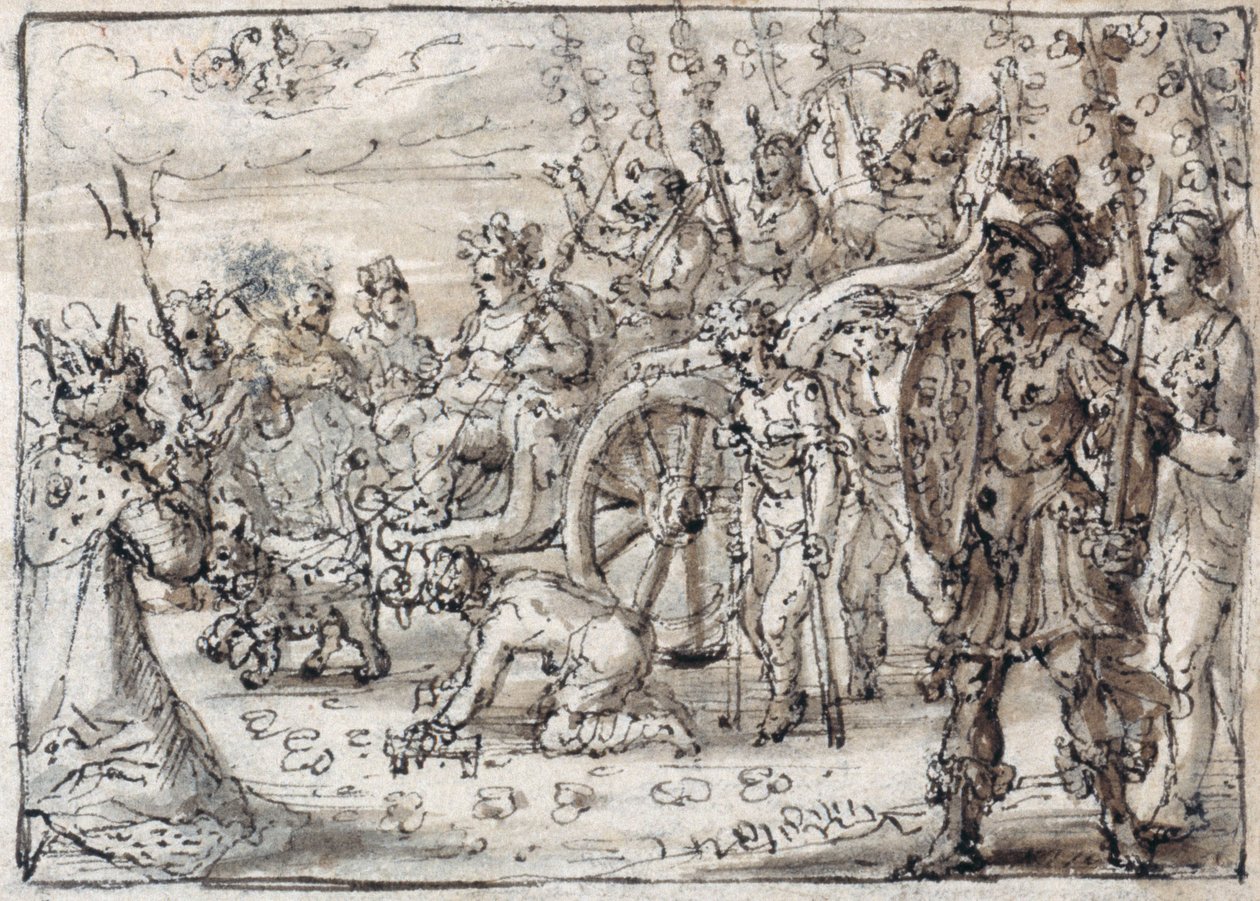 Triumphal entry of the Indian Bacchus into Thebes by Crispin I de Passe