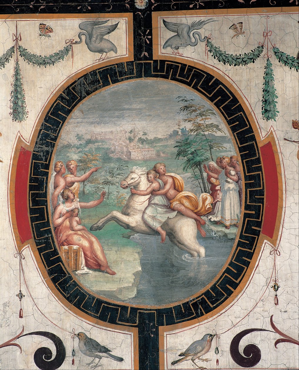 Clelia Crossing the Tiber on a Horse by Cristofano Gherardi