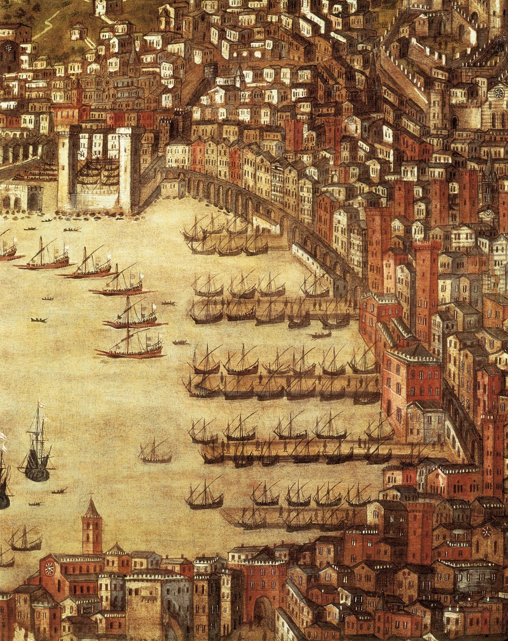 View of Genoa and its castle (detail) by Cristoforo de Grassi