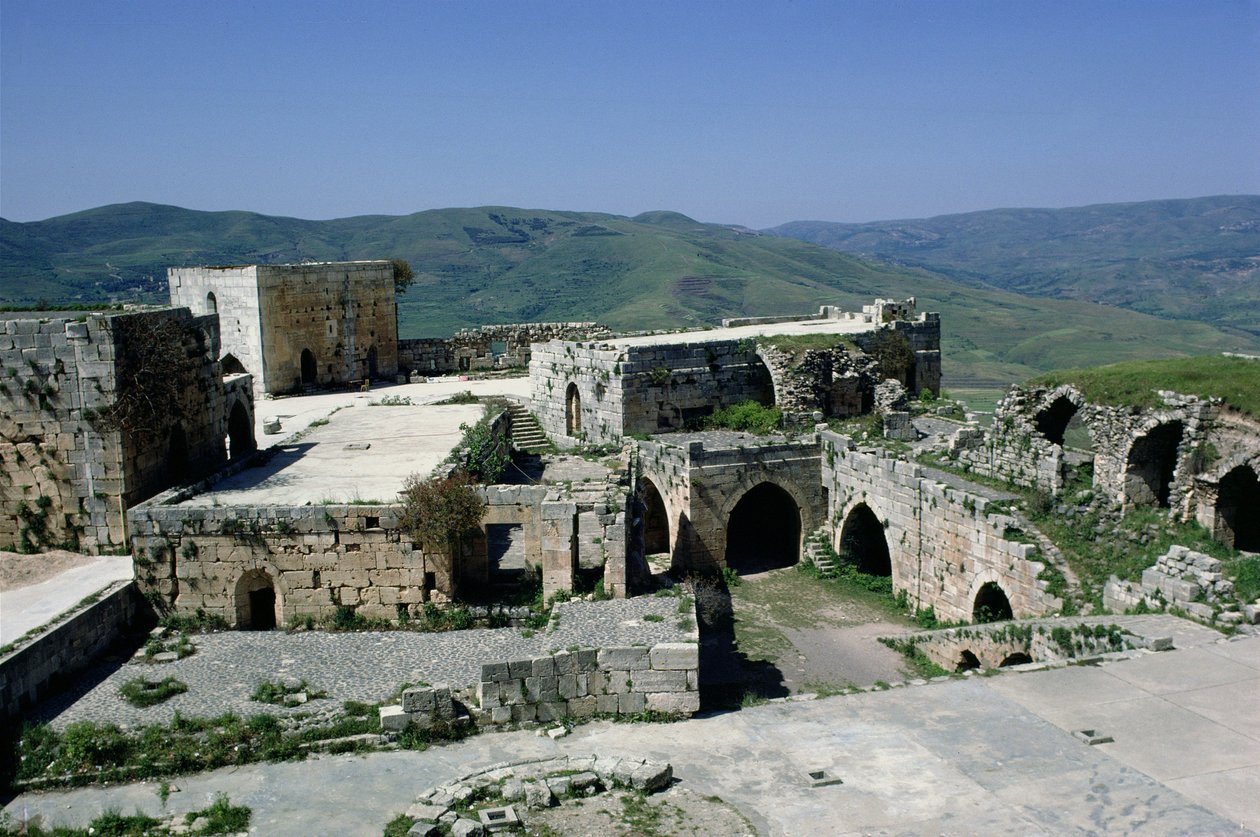 View of the Castle of Krak des Chevaliers from the Dungeon, built c.1143 by Crusader Period