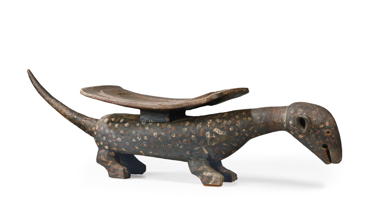 Zoomorphic seat, Ulimi Bia, Ivory Coast by Culture Baule