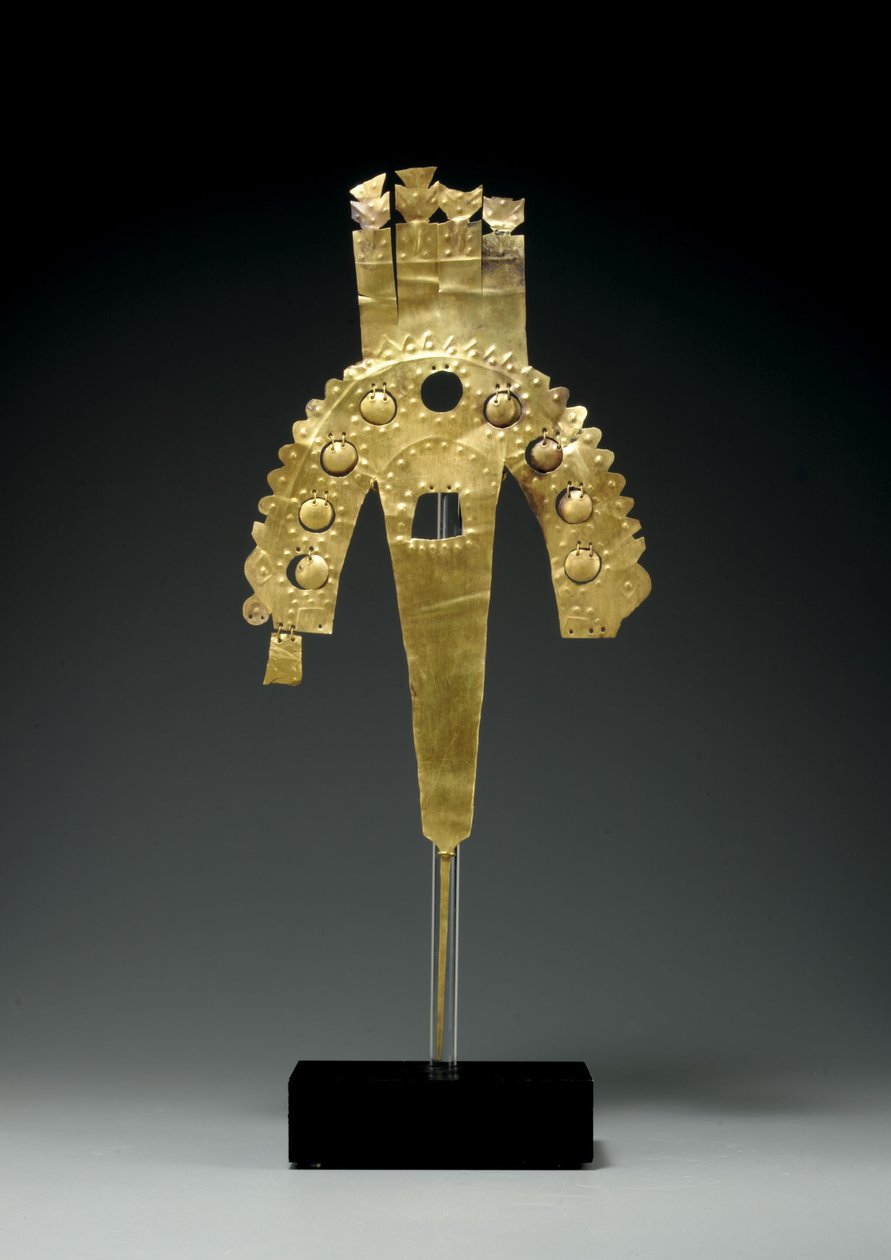 An Huari Gold Plume Ornament, South Coast, c.700-1000 by Culture Huari