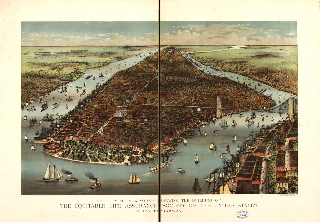 The City of New York by Currier and Ives Equitable Life Assurance Society Of The United States