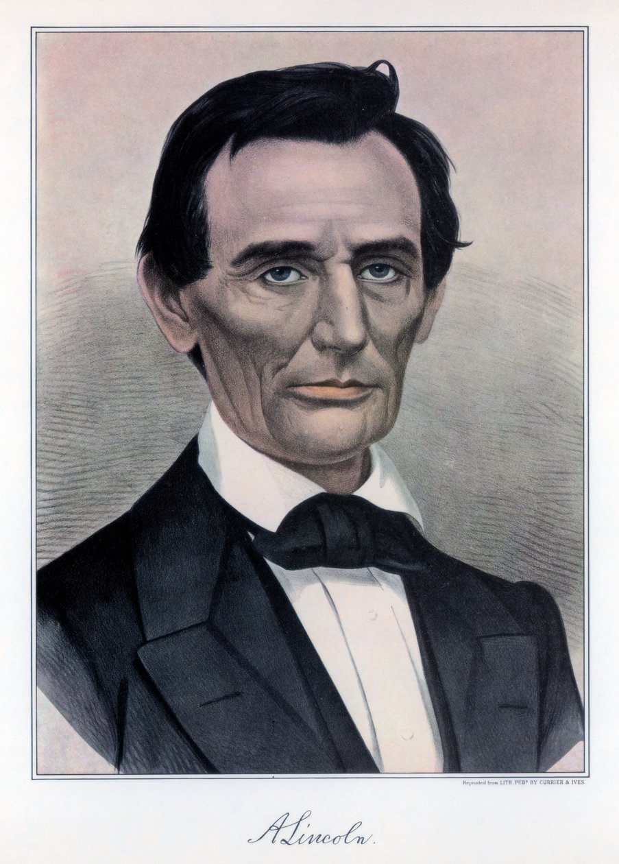 Abraham Lincoln, Sixteenth President of the United States, 19th century by Currier and Ives
