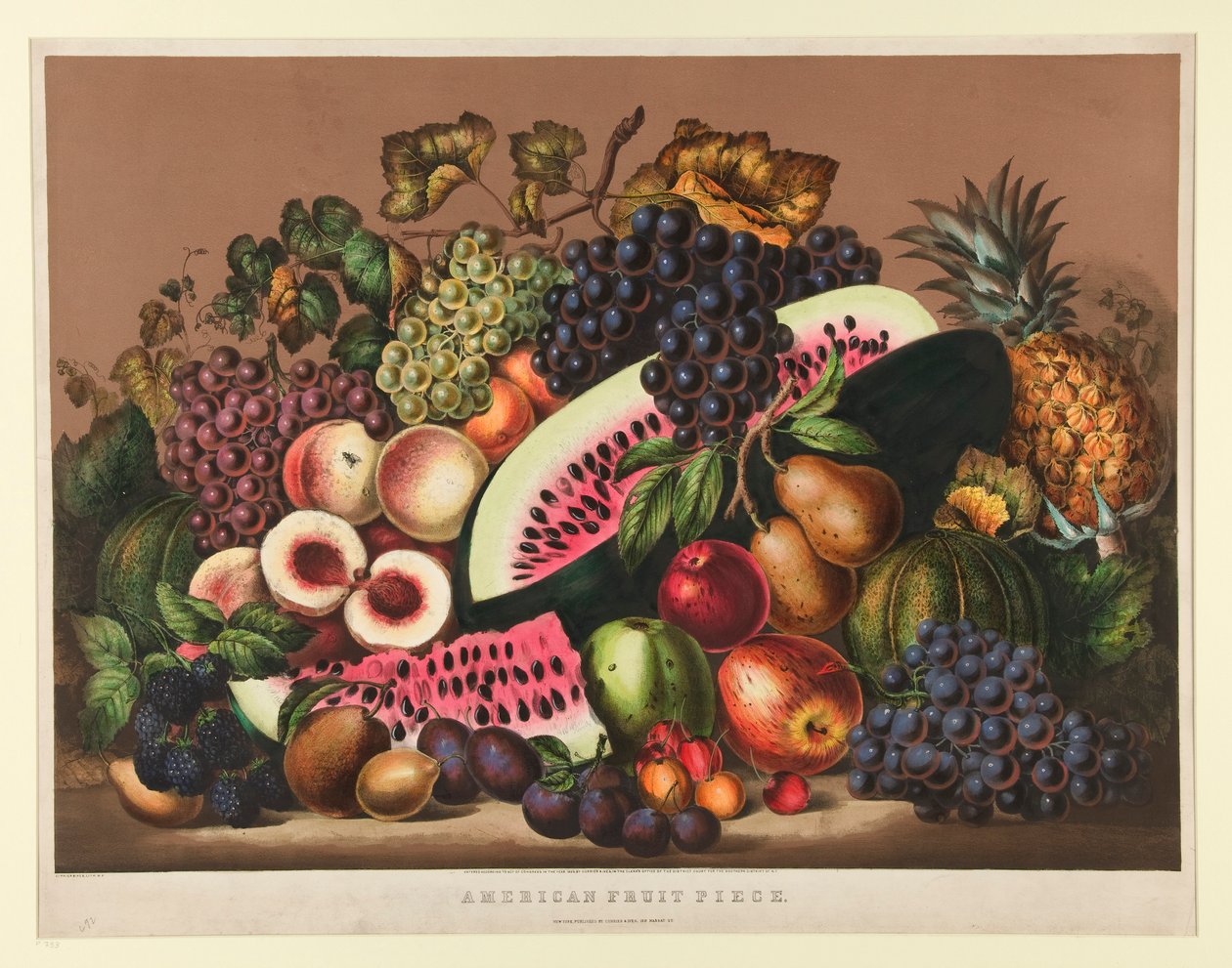 American Fruit Piece by Currier and Ives