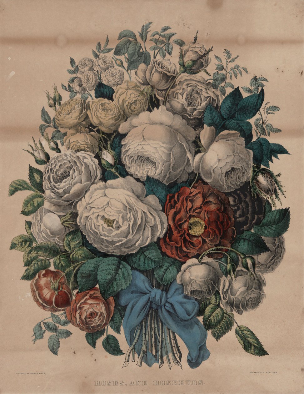 Roses and Rosebuds by Currier and Ives