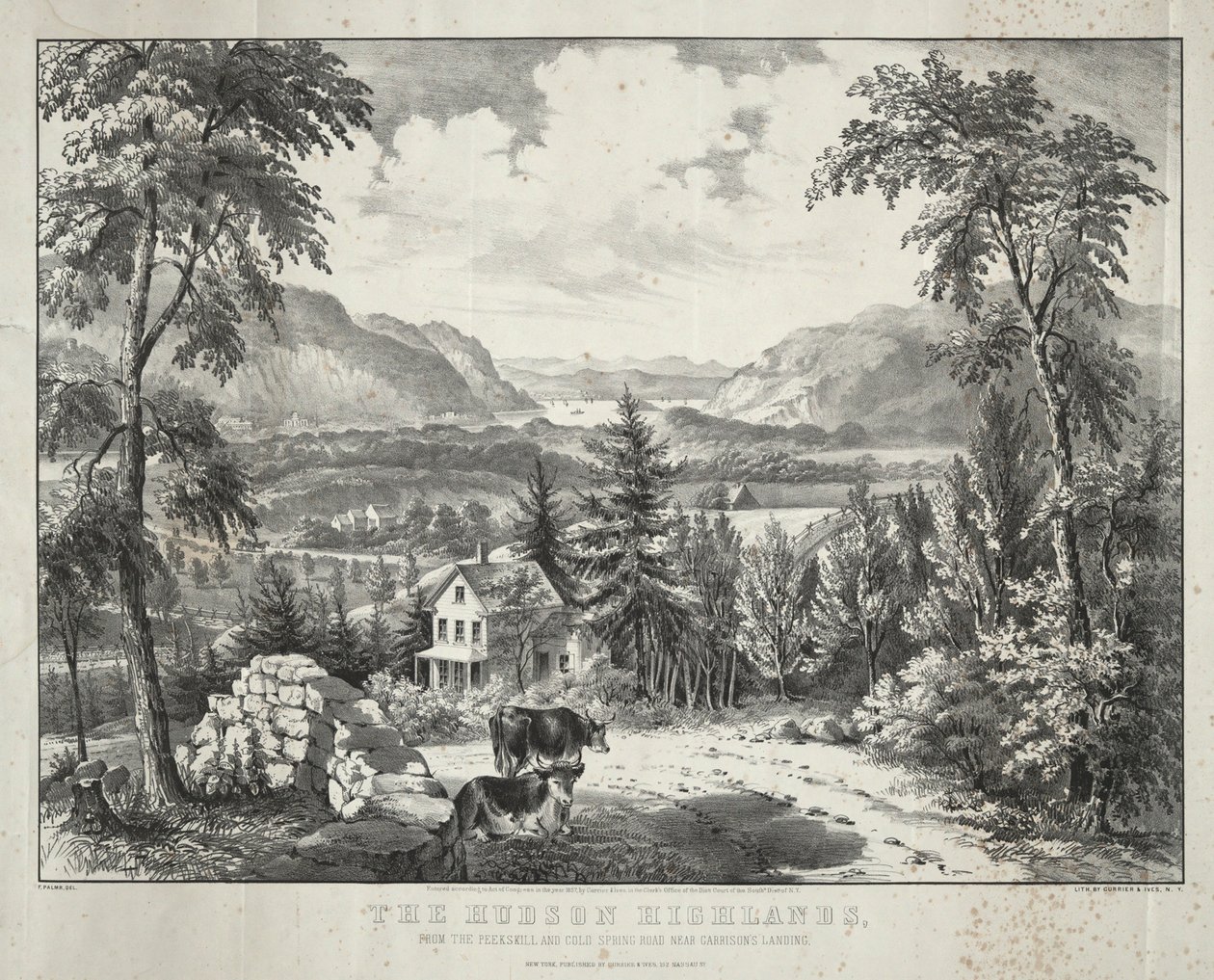 The Hudson Highlands by Currier and Ives