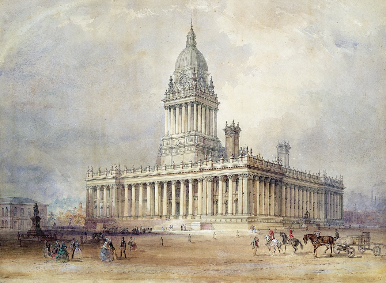 Design for Leeds Town Hall by Cuthbert Brodrick