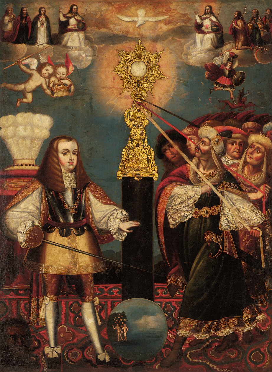Charles II in Defense of the Eucharist by Cuzco School