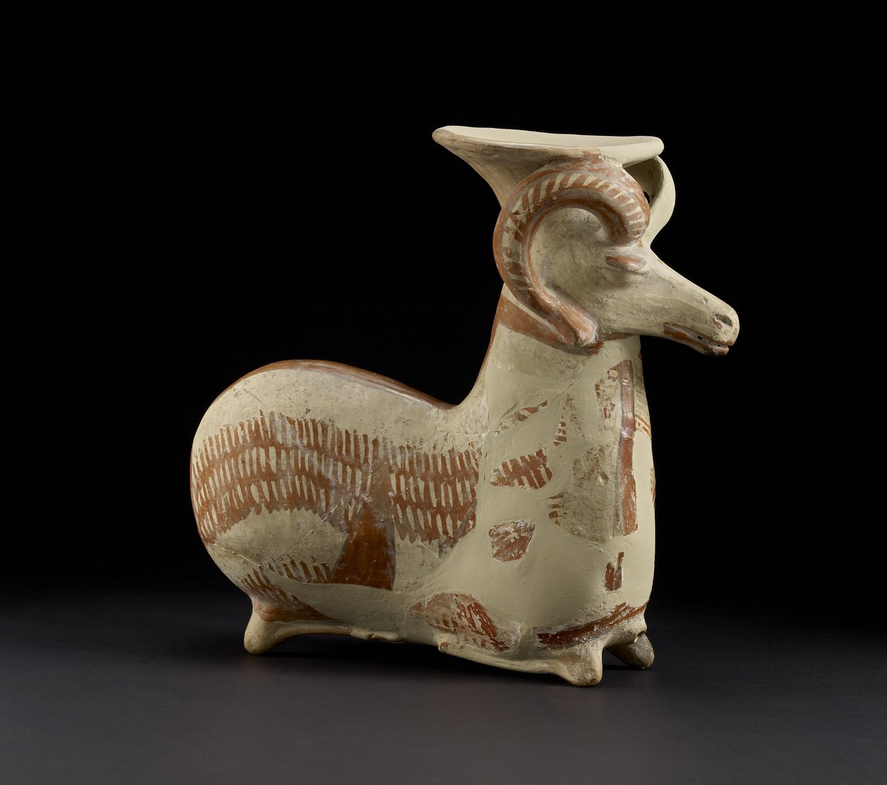 Couchant Ram Vase by Cypriot