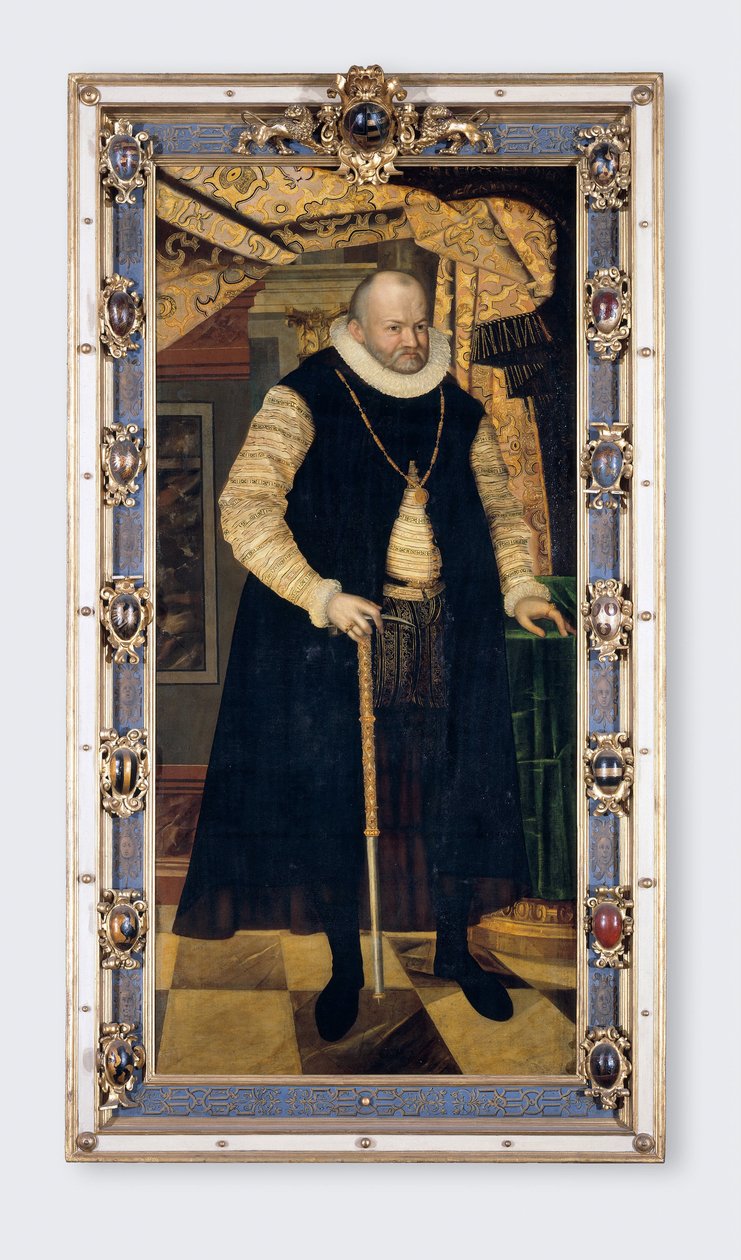 Portrait of Elector of Saxony Augustus I (1526-1586) by Cyriacus (c.1560 1598) Roder