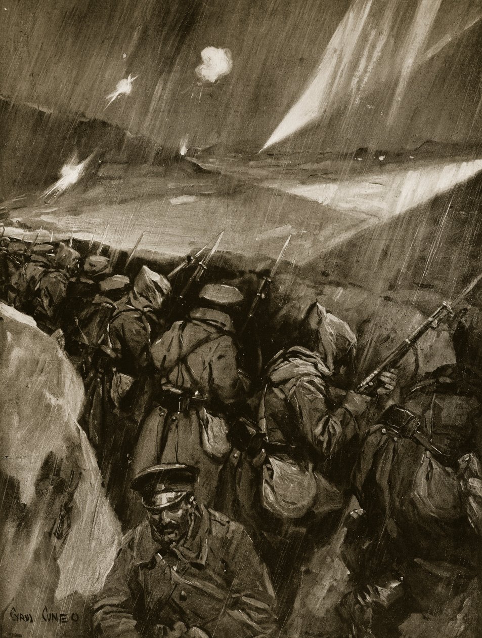 Bulgarians Besieging Adrianople, 1912-13 by Cyrus Cuneo