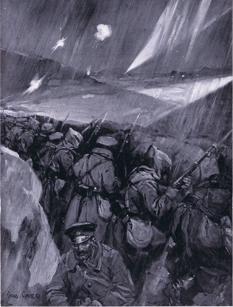 Bulgarians Besieging Adrianople 1912-1913, Illustration from Hutchinson