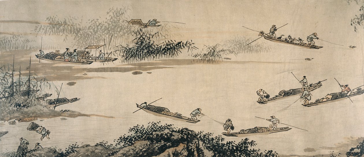 Fishermen on an Autumn River, Ming dynasty, 15th century by Dai Jin