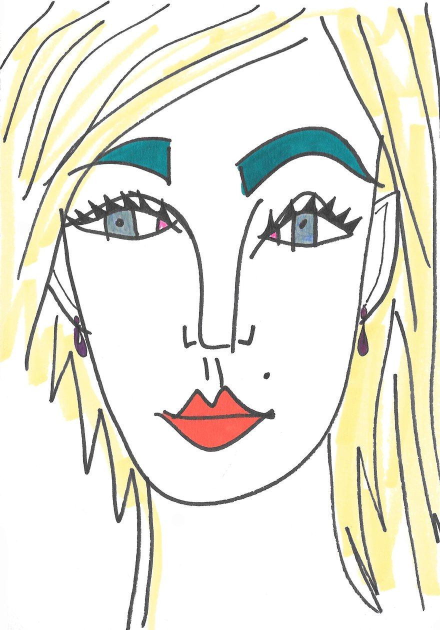 Girl with blue eyes by Daisy de Villeneuve