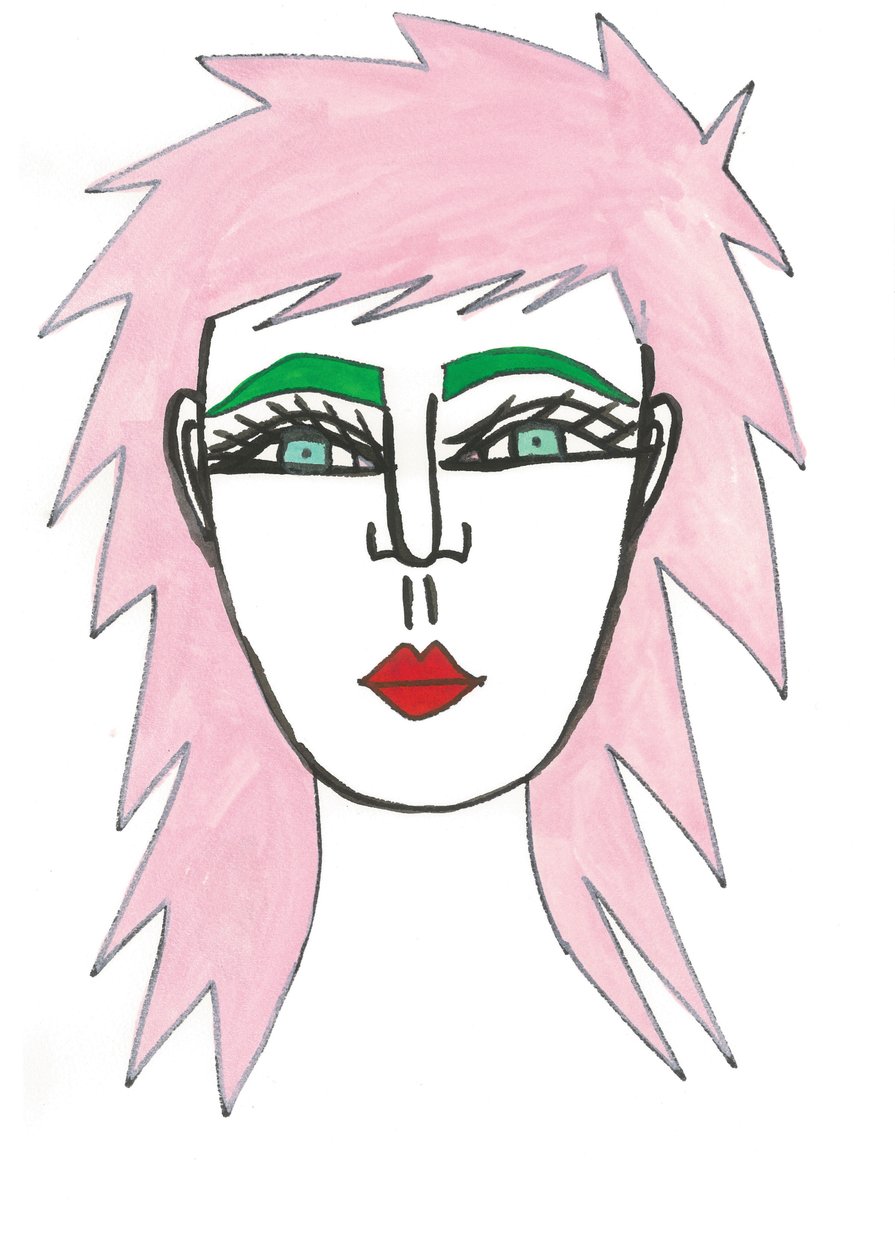 Shaggy Pink Hair, 2024 by Daisy de Villeneuve