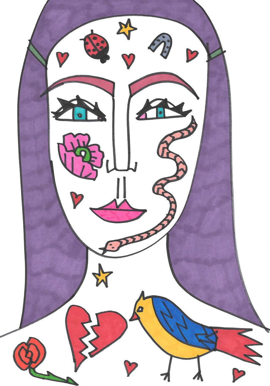 Tattoo Face by Daisy de Villeneuve