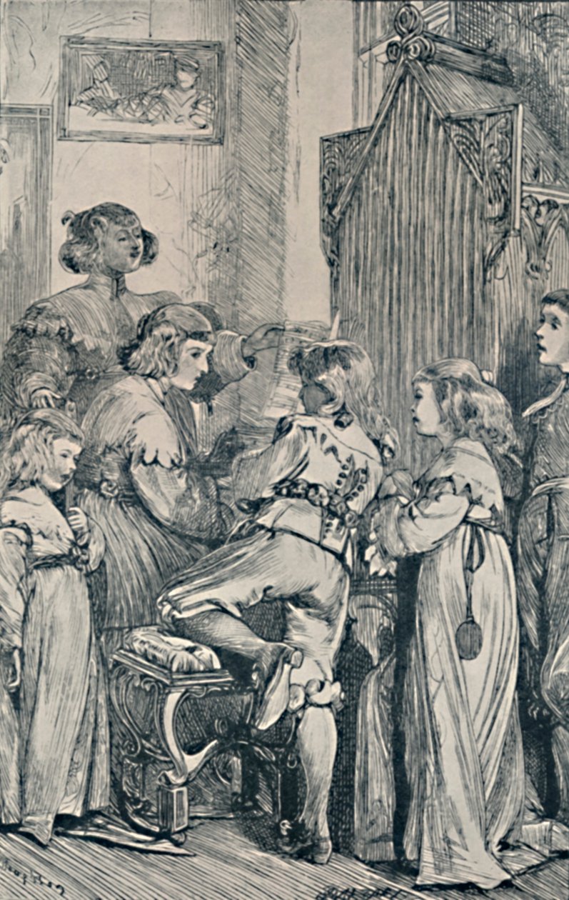 Joy. Frontispiece to Golden Thoughts from Golden Fountains by Dalziel Brothers