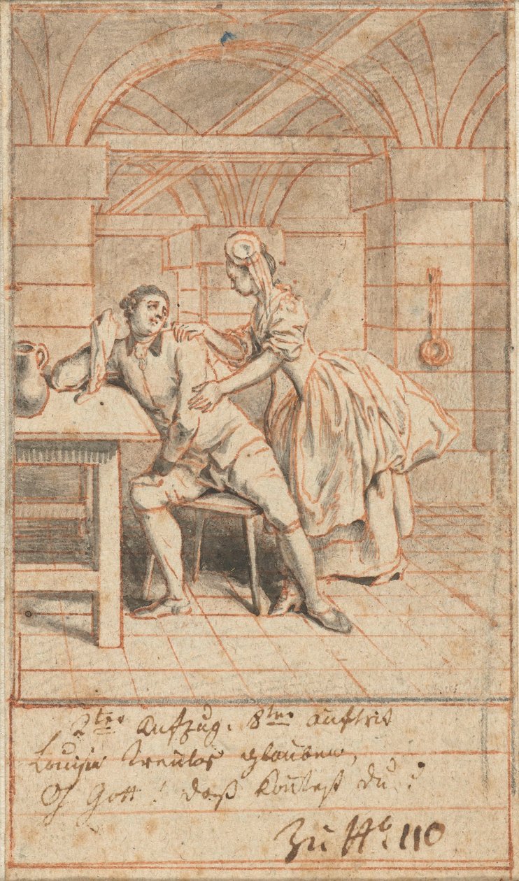 Louise Visiting Alexis in Prison by Daniel Nikolaus Chodowiecki