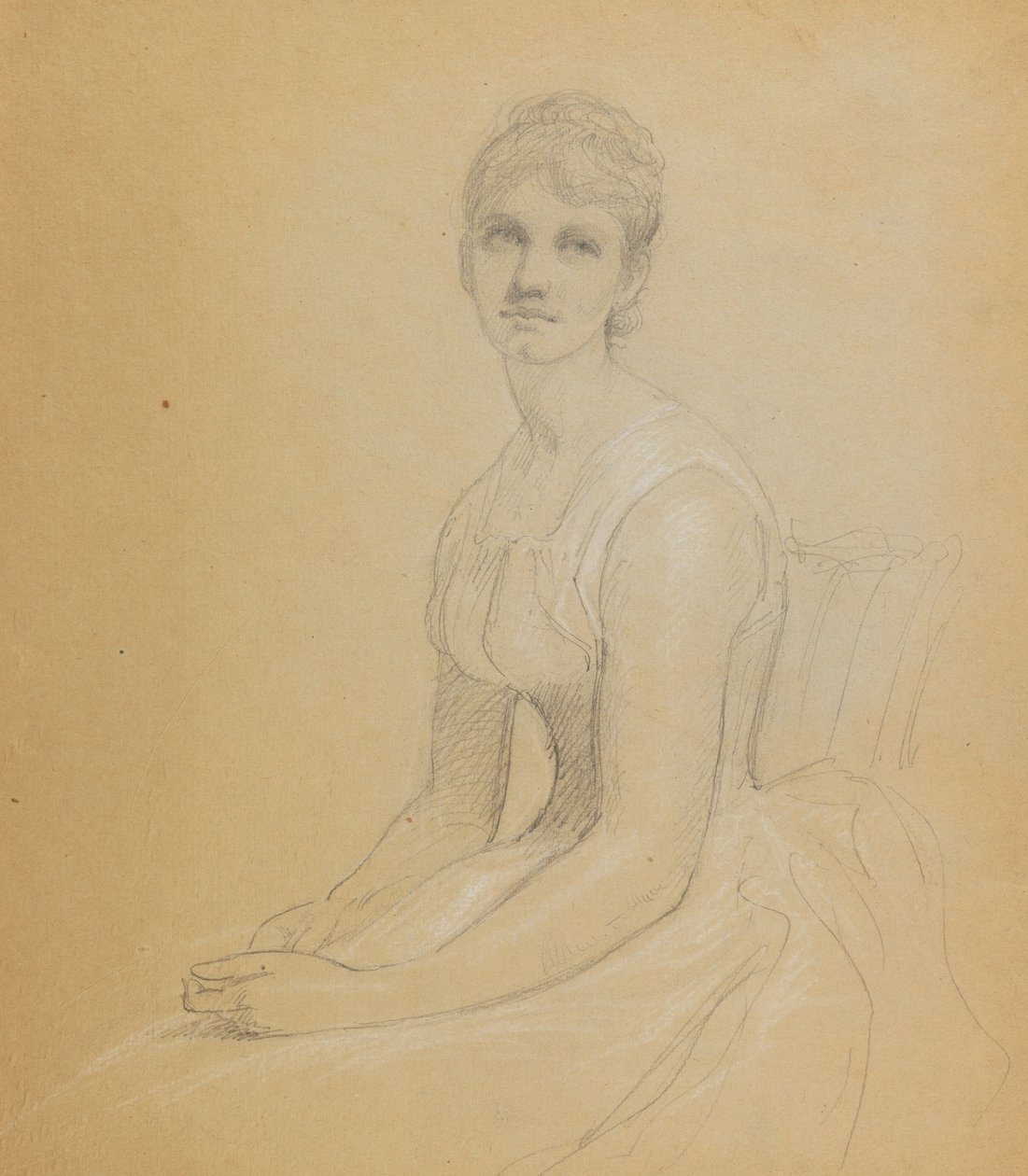 Sketch for Portrait of a Woman by Daniel Huntington
