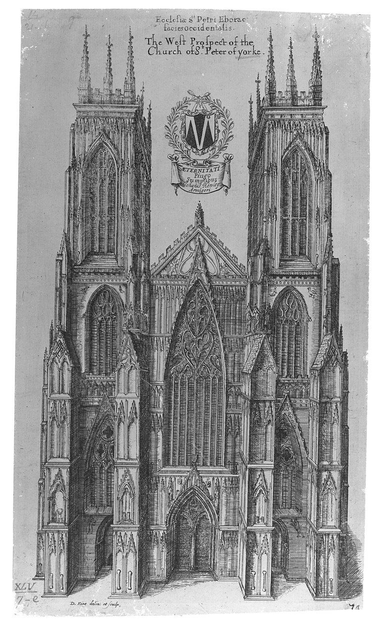 The West Prospect of the Church of St. Peter of York by Daniel King