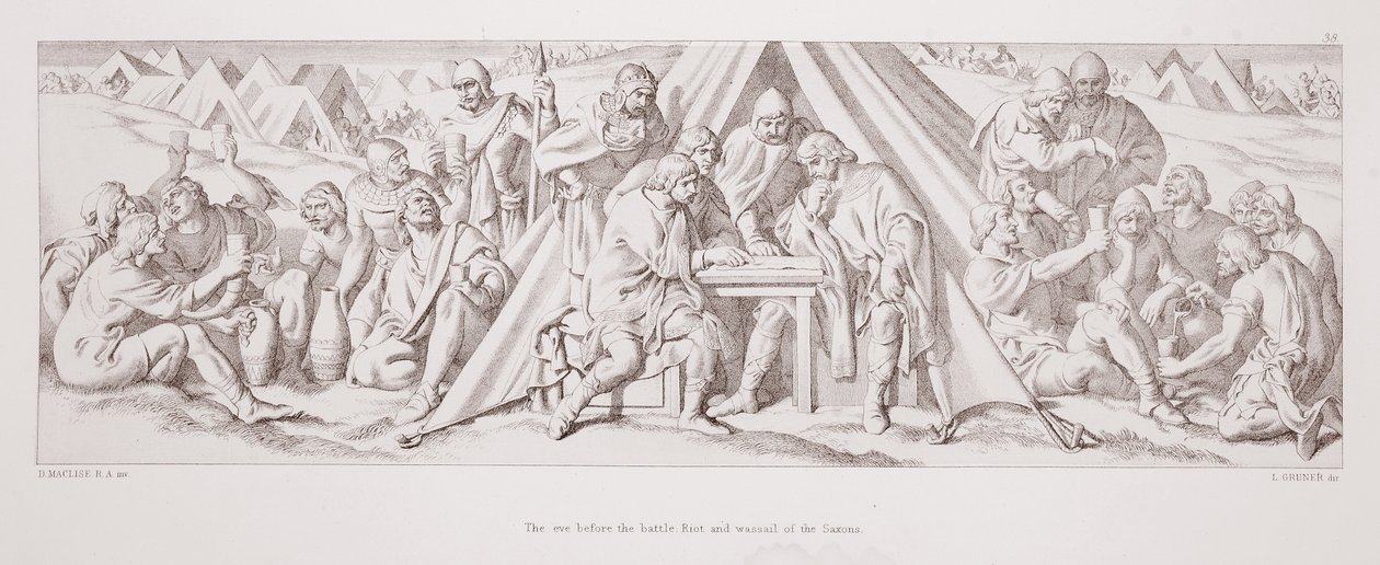 The eve before the battle, riot and wassail of the Saxons, from 