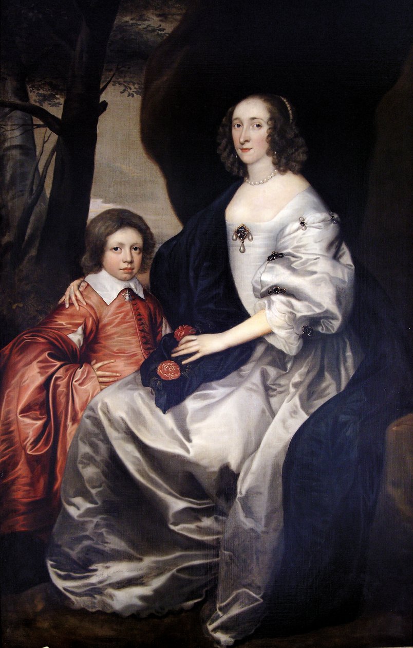 John Manners as a boy with his mother Frances, Countess of Rutland, c.1646