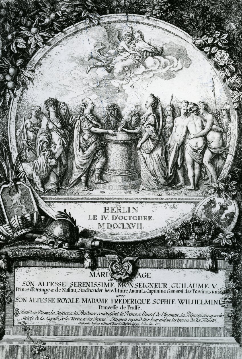 The Marriage of Princess Frederica of Prussia to William V, Prince of Orange, 1767 by Daniel Nikolaus Chodowiecki