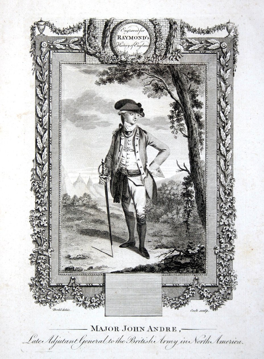 Major John Andre, late Adjutant General of the British army in North America, engraved by Thomas Cook by Daniel (after) Dodd