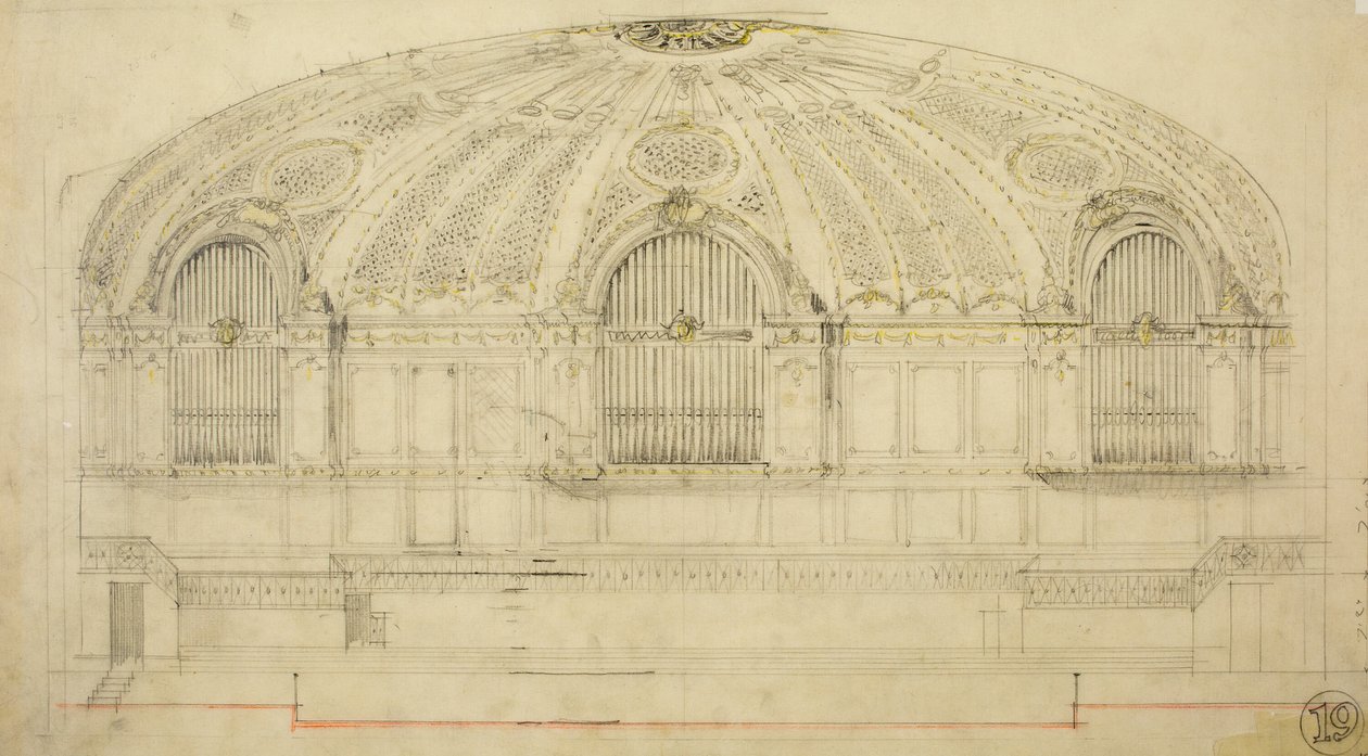 Orchestra Hall, Chicago, Illinois, Section by Daniel Burnham