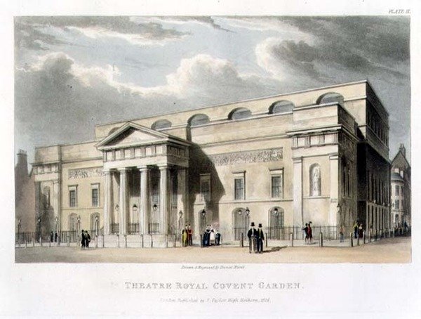 Theatre Royal, Covent Garden, in London, Designed by Robert Smirke by Daniel Havell