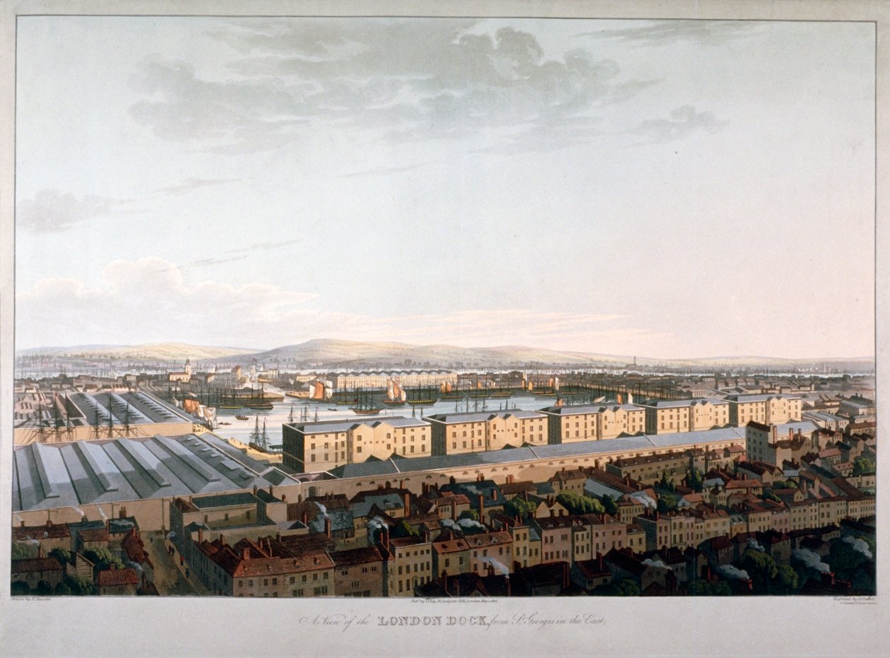 View of London Docks, 1816 by Daniel Havell