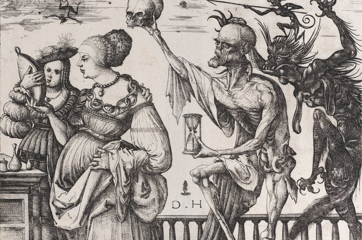 Death and the Devil Surprising Two Women by Daniel Hopfer