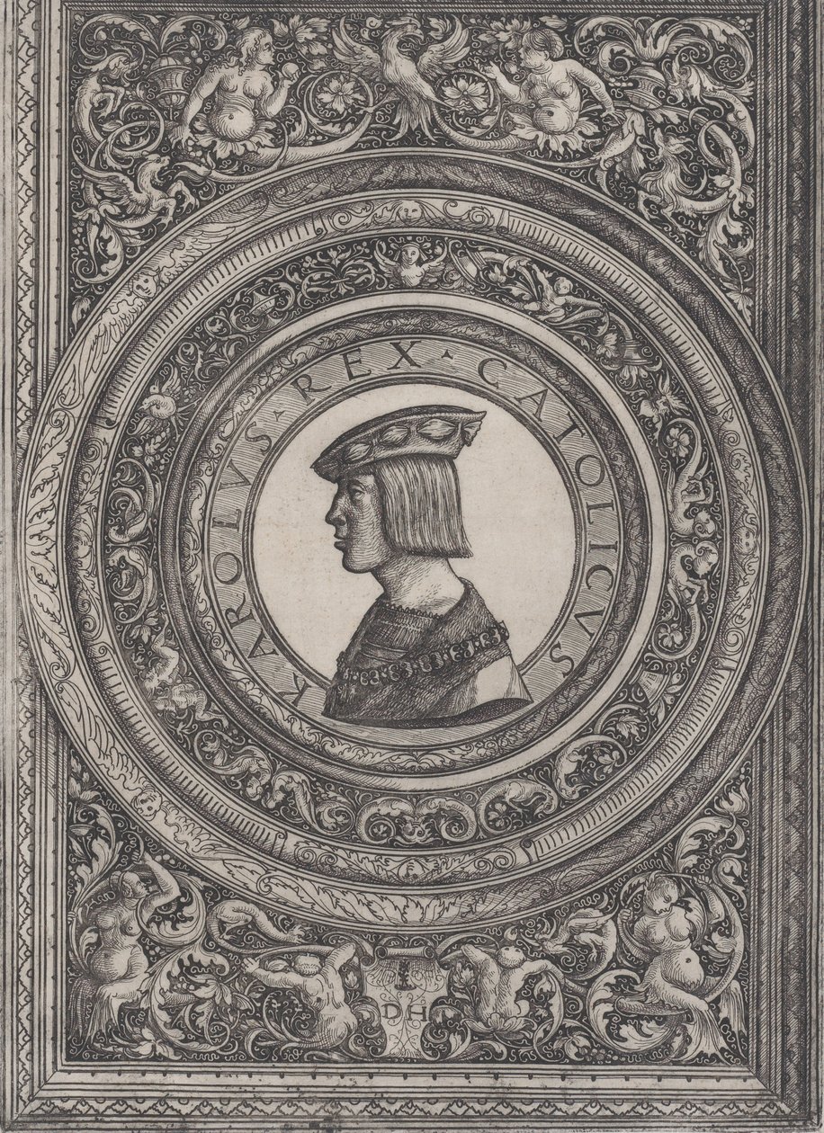 Portrait of Emperor Charles V by Daniel Hopfer
