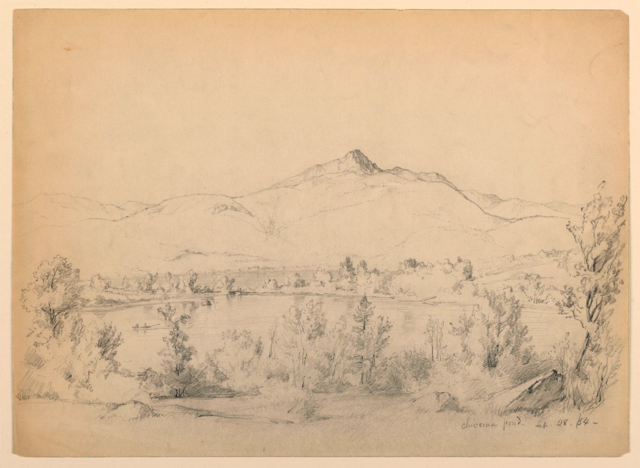 Chocorua Pond and Mountain, New Hampshire, September 28, 1854 by Daniel Huntington