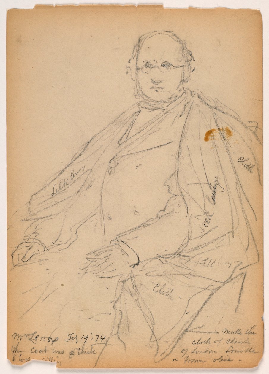 James Lenox Seated, February 19, 1874 by Daniel Huntington