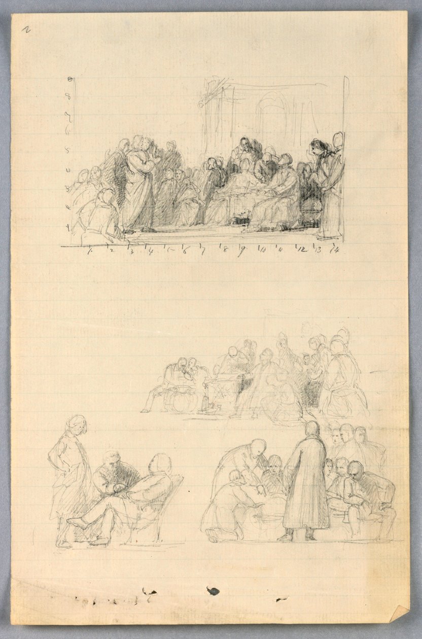Study for "Scientific Group", 1858 by Daniel Huntington