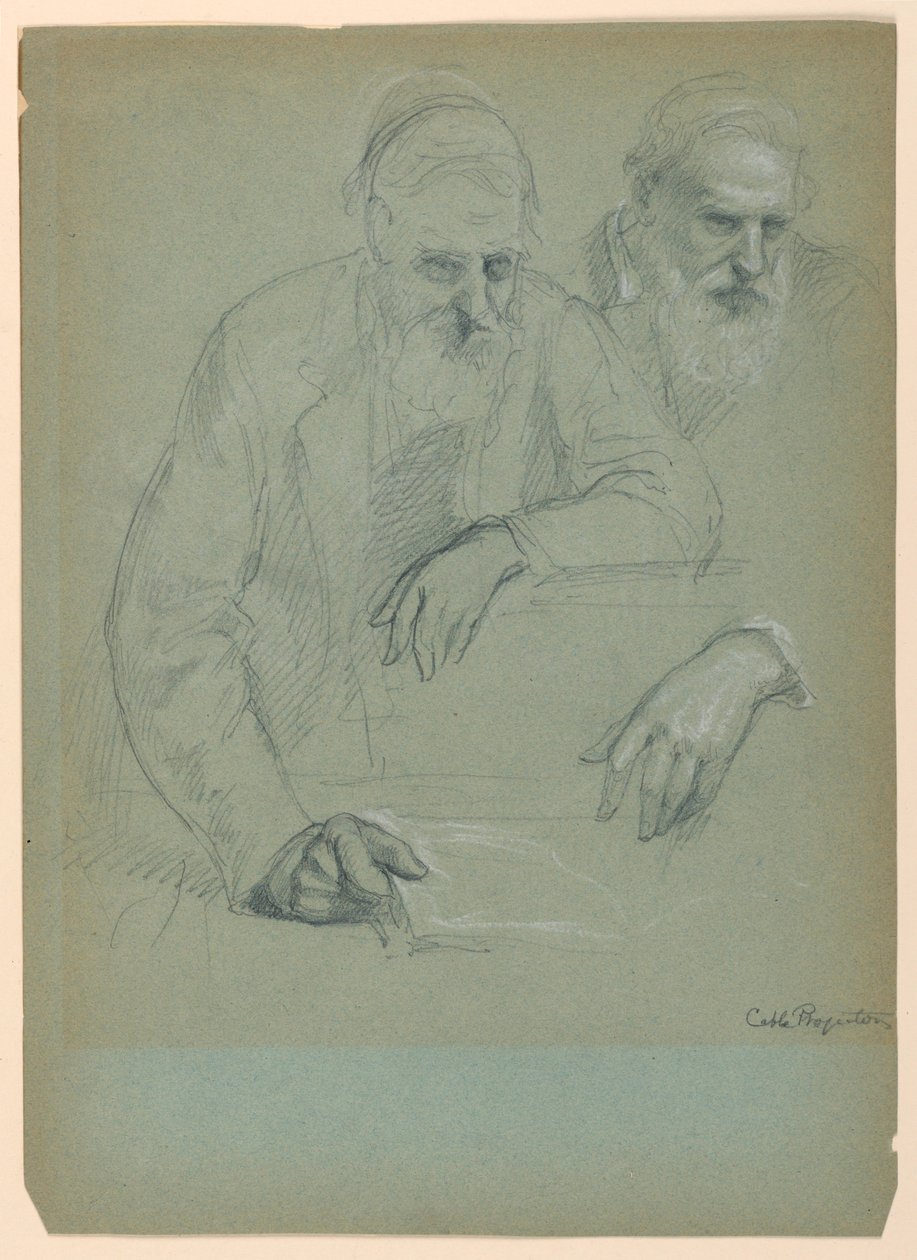 Two Studies of Daniel Hun, 1881 by Daniel Huntington