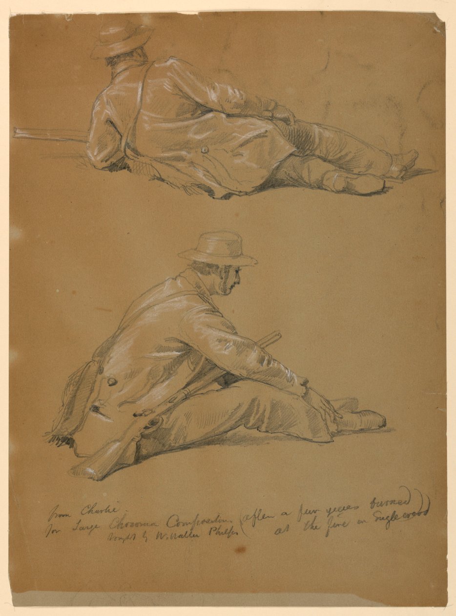 Two Studies of the Artist, 1864 by Daniel Huntington