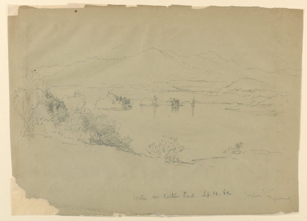 Landscape Sketch, Walker Pond, New Hampshire by Daniel Huntington