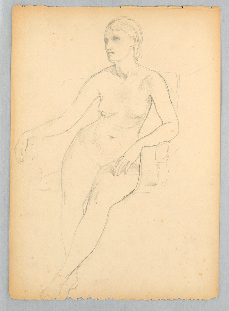 Seated Nude Study for Portrait of Helen Hamersley by Daniel Huntington