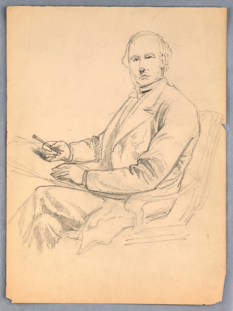 Sketch for Portrait of a Seated Man by Daniel Huntington