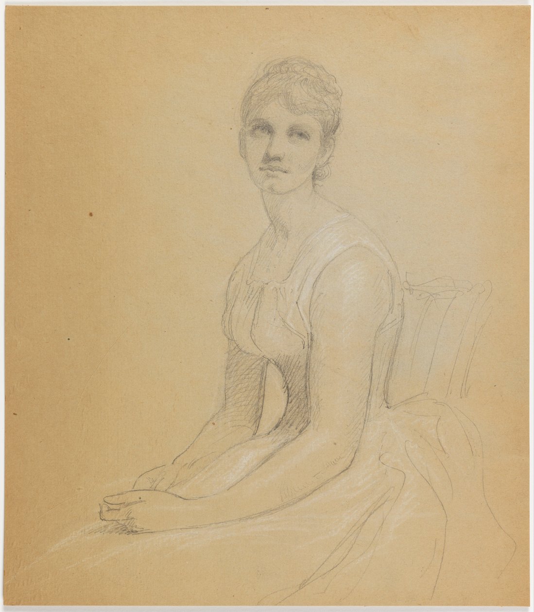Sketch for Portrait of a Woman by Daniel Huntington