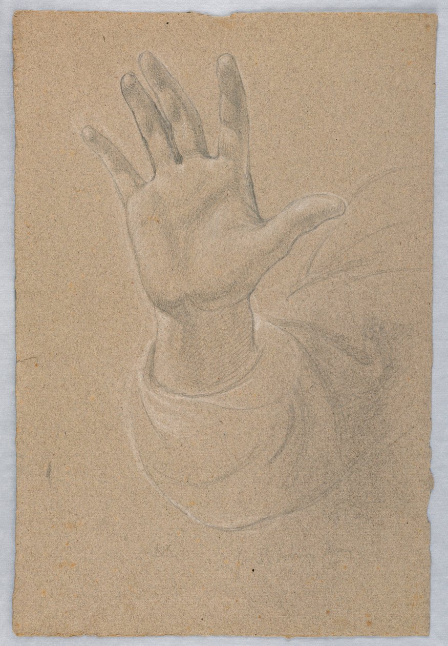 Study of Hand for "Early Christian Martyrs" by Daniel Huntington
