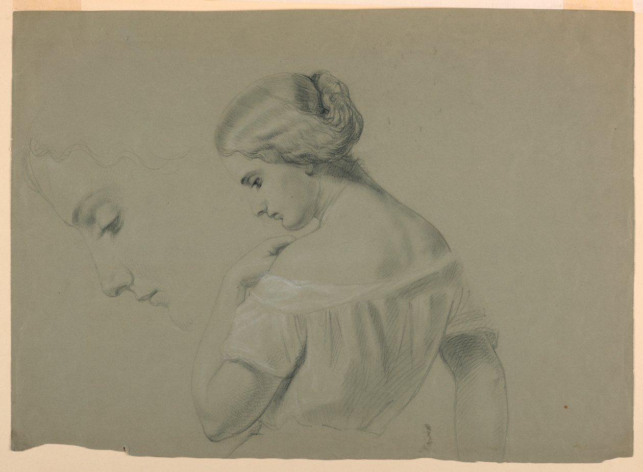 Study of a Woman in Profile by Daniel Huntington