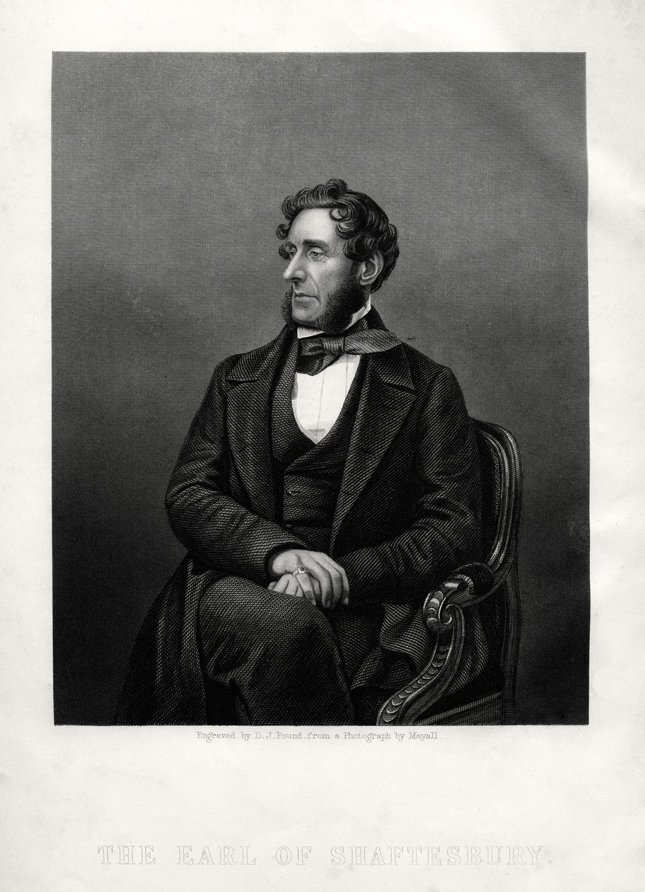 Anthony Ashley Cooper, 7th Earl of Shaftesbury, English Philanthropist, c1880 by Daniel John Pound