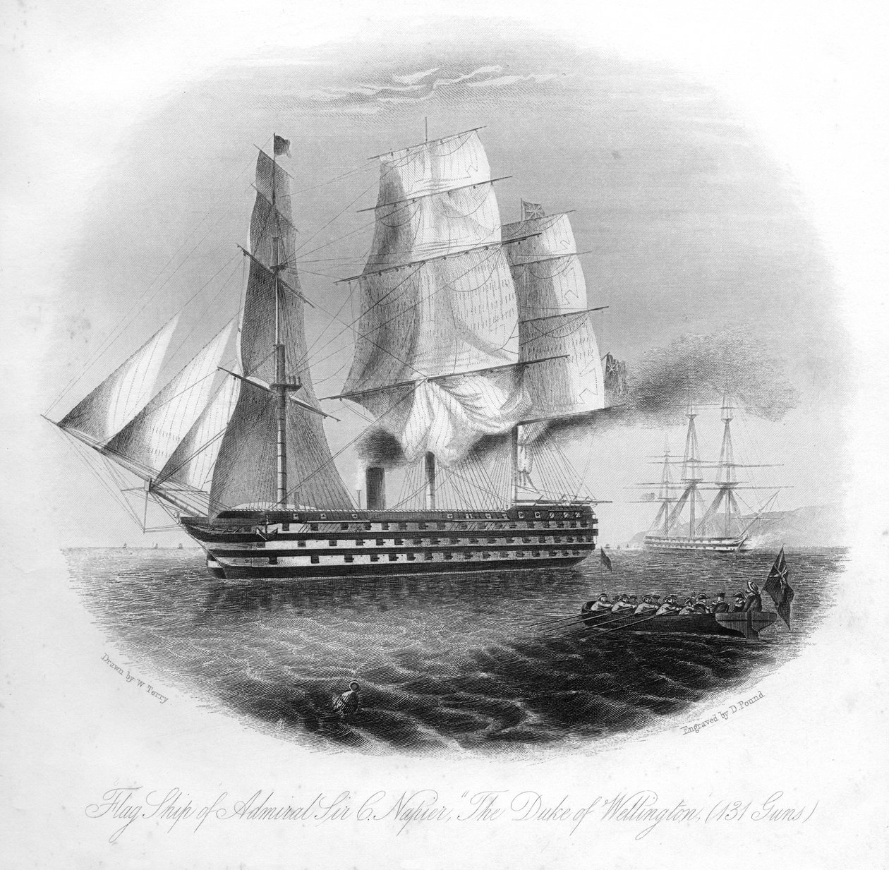 HMS Duke of Wellington, 1857 by Daniel John Pound