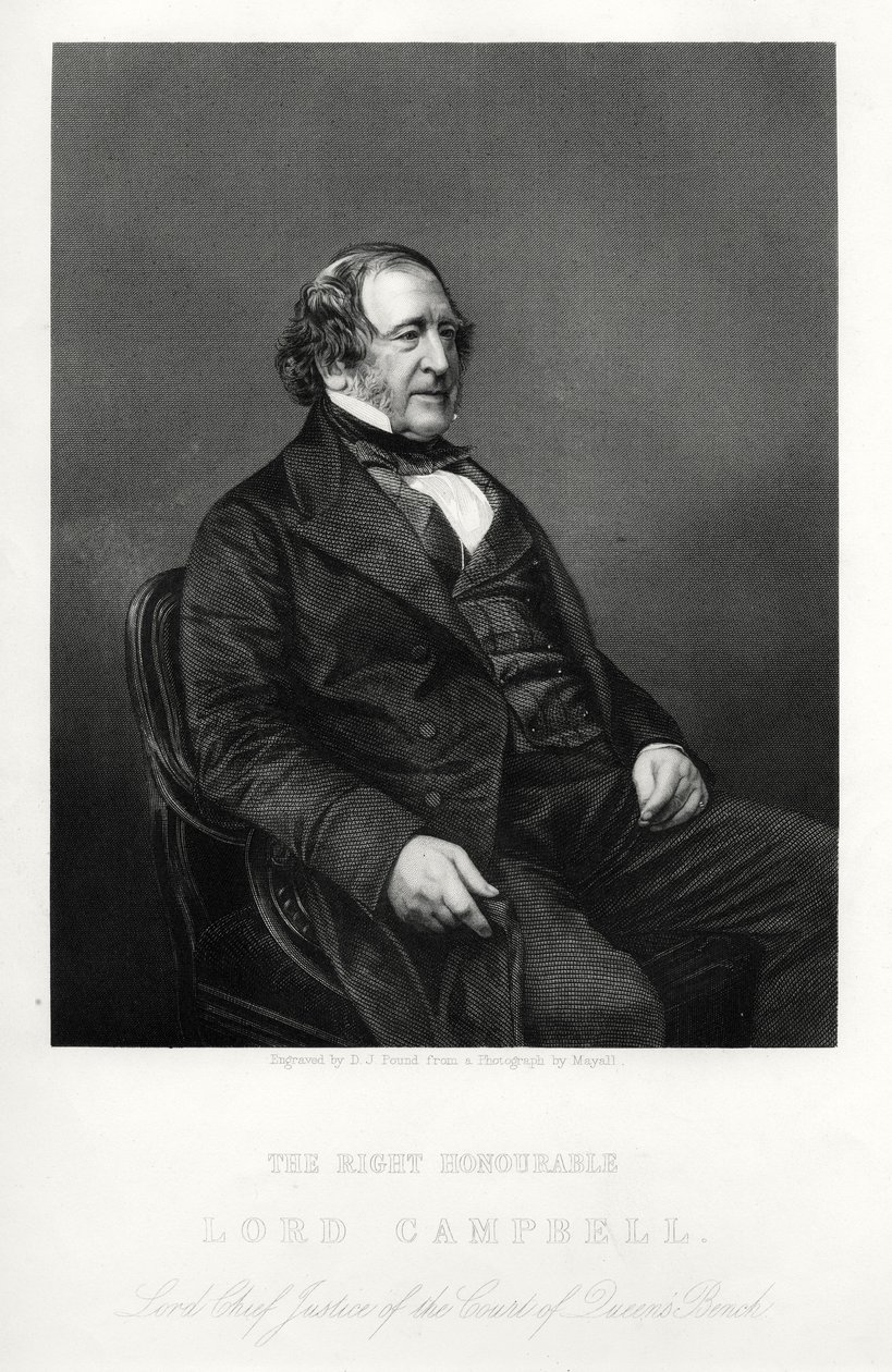 John Campbell, 1st Baron Campbell, British Liberal politician and lawyer by Daniel John Pound