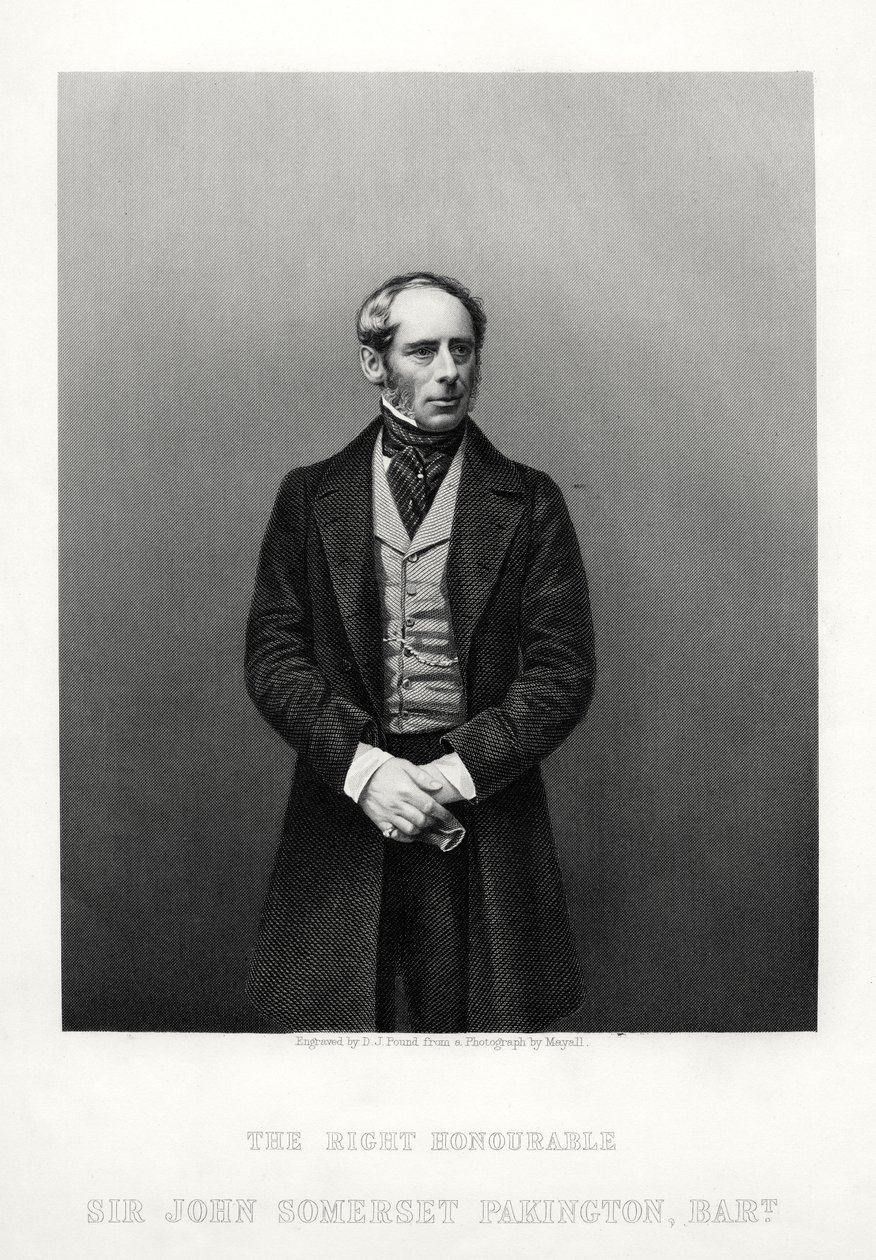 John Somerset Pakington, 1st Baron Hampton, English Politician by Daniel John Pound