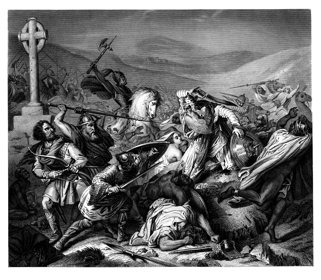 The Battle of Tours, 732 AD, 1875 by Daniel John Pound